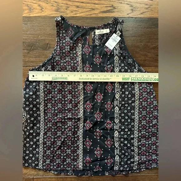 BNWT Hollister Navy/ Purple Tank Blouse- Size Large - Picture 3 of 6